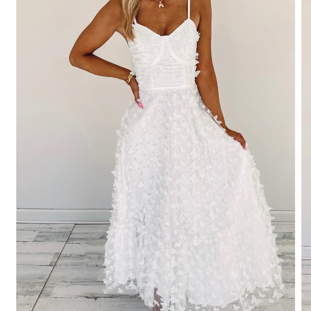 3D butterfly MIDI dress
